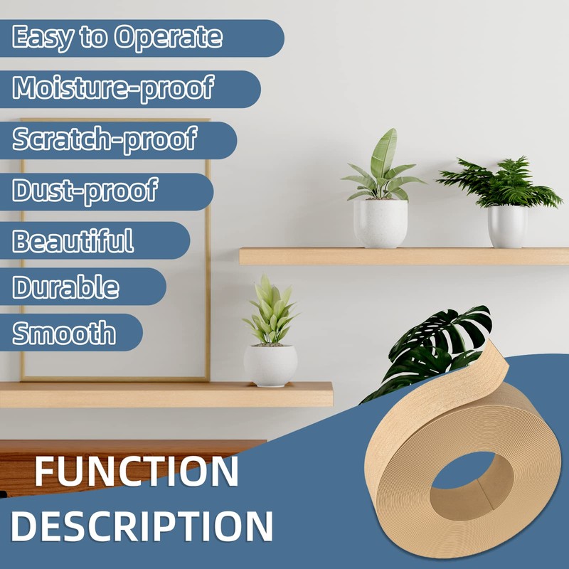 ZYJT Maple Edge Banding, 1/2 inch x 50ft roll of