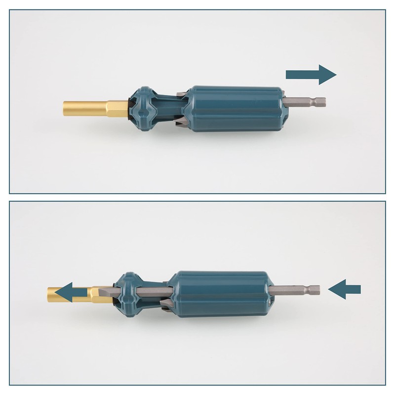 multi-bit screwdriver with six 3inch bits