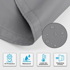 Sunnylaxx Balcony Privacy Screen 100 x 200 cm, Light Grey Balcony Cladding, Balcony Cover, Balcony Canopy Opaque Wind Protection and UV Protection with Cable Ties