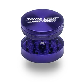 Santa Cruz - Molinillo de especias y hierbas de metal moleteado para un agarre más fuerte, 2 piezas de 2.7 pulgadas (morado)