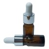 Meliar Frasco Gotero 5 Ml Ambar Rosca Bulbo Plata 18