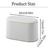 AIMALL Modern Desktop Trash Can with Lid - Nordic Japanese