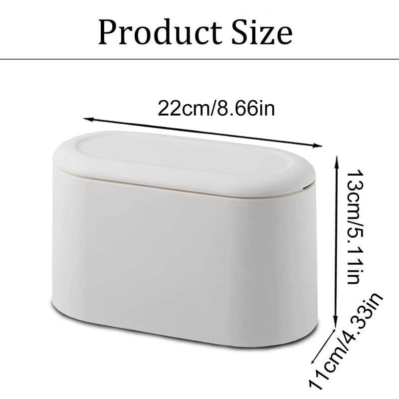 AIMALL Modern Desktop Trash Can with Lid - Nordic Japanese
