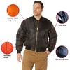 Rothco %Ma-1 Flight Jacket, Black, X-Large