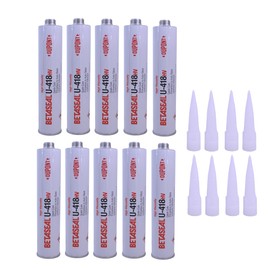 Betaseal U-418HV Automotive Windshield/Glass Adhesive - High Viscosity Urethane, Primerless to Glass - 310ml (10.5oz) (Cartridge, 10, Count)