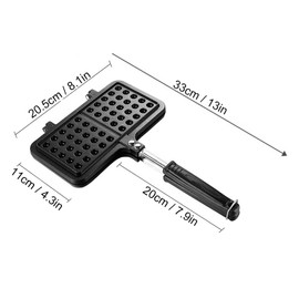 TOPINCN Duradero Molde Hornear Gofres Sartén Material de Aluminio Diseño de Revestimiento Antiadherente de Doble Cara Adecuado para Estufa de Gas/Estufa de Cerámica Eléctrica/Estufa de Gas Molde