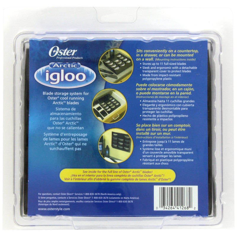Oster Professional 760040 Artic Igloo Clipper Blade Storage System, 1
