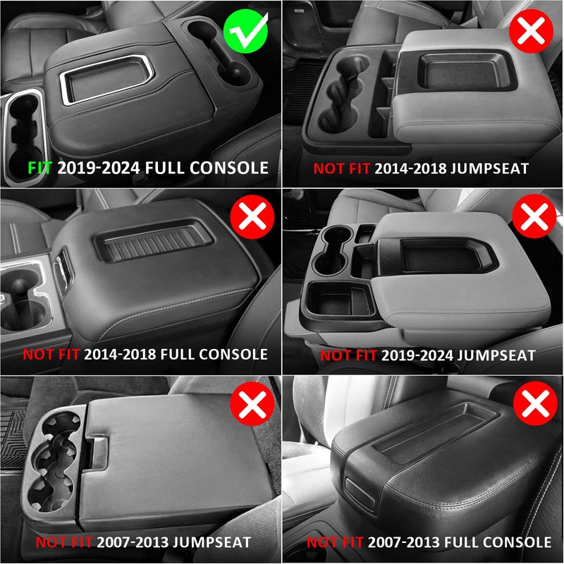 DEYTOP Center Console Cover for Silverado & Sierra 2019-2024 Accessories