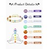 Jovivi Healing Crystal Chakra Gold Beaded Bracelets For Women,Natural 7
