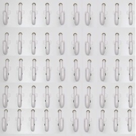 Plastic White J Style Pegboard Hooks Garage Tool Storage fits 1/4" Pegboard Holes (Pegboard NOT Included) (100)