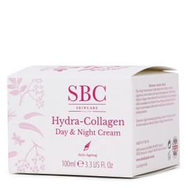 SBC Skincare's Hydra-Collagen Day & Night Cream - 100ml | Award-Winning Anti-Ageing Cream | Day And Night Moisturiser For Sensitive Skin | Mature Skin Face Moisturiser