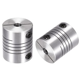 uxcell 2PCS Motor Shaft 4mm to 6.35mm Helical Beam Coupler Coupling 20mm Dia 25mm Long