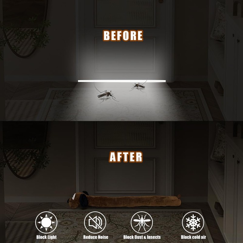 Draft Excluder for Doors Door Draft Decorative Wind Stopper 90cm