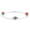 HENRYKA 925 Sterling Silver & Copper Mohave Turquoise Gemstone Bracelet