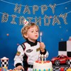 BOXOB Race Car Happy Birthday Banner, Checkered Birthday Banner Balloons