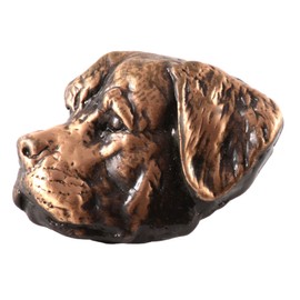 Handcrafted Copper Plated Rottweiler Dog Head Magnet for Personalizing Home Office School Classroom Refrigerator Whiteboard Locker - Made in USA - SKU DC150MAG