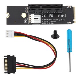 EMSea 1 Set M.2 Key M to PCI-E 4X Adapter Card Compatible with Windows Compatible with Linux Compatible with Mac Systems M.2 to PCI-E 4X Riser Card