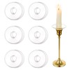 Hewory Glass Bobeches for Candlestick Holders, 12 Pcs Candle Drip