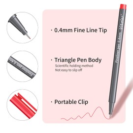 VITOLER Fineliner Colored Pens, Fine Point Marker Assorted Color Drawing Planner Pens, Pack of 18 Assorted Color for Bullet Journaling Writing Note Taking Calendar Coloring Art