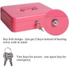 Cash Box with Money Tray and Key Lock, Parrency Large