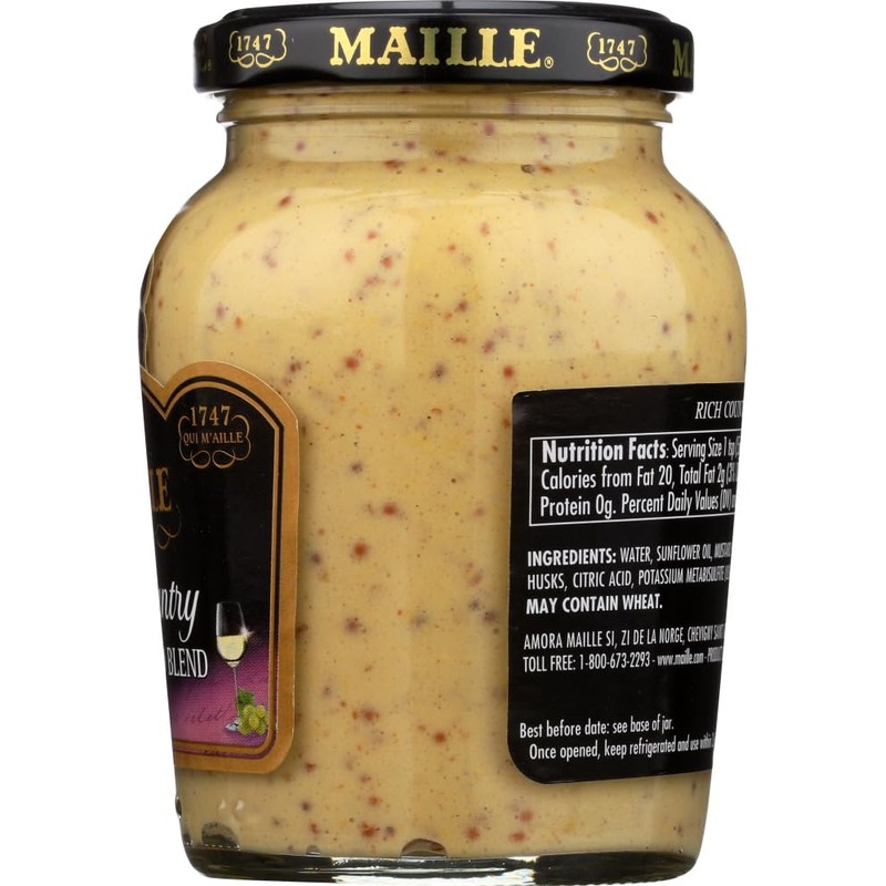 Maille Mustard, Rich Country Dijon, 7 Oz , (Pack of