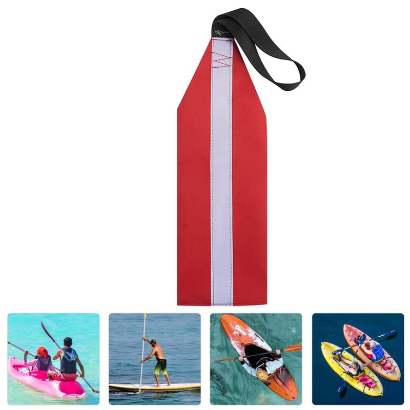 BESPORTBLE Red Reflection Travel Flag Tow Warning Flag Long Load