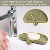 Ceramic Soap Dish with Drainage – Half Moon Soap Holder