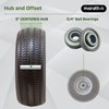 Marathon 00090 Flat-Free 2.80/2.50-4 Tire and Wheel Assembly, 3” Centered