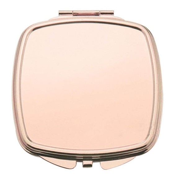 TOSSPER Pocket Mirror, Round Makeup Mirror, Folding Rose Gold Pocket Mirror for Travel, Camping, Purse (Rounded Space)