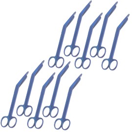 OdontoMed2011 Lister Bandage Scissors, Stainless Steel, Adult - Bulk Multipack - Select Quantity (7.25" - 10 Pack, Blue Color)