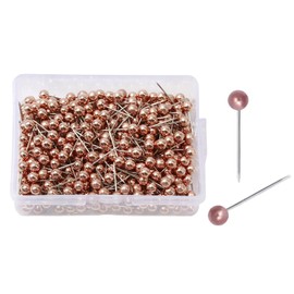 400 Pcs Rose Gold Sewing Pins 4 x 16mm Plastic Pearl Head Pins Straight Quilting Pins for Sewing Dressmaking DIY Crafts Jewelry Making