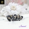 ✏Black handmade nail tips - Long Almond / ✏Black 수제네일팁