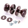 Merriway Brown BH01833 Plastic Mortice Door Shed Garage Knob Set