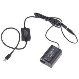 FocusFoto USB-C Type-C to DMW-BLK22/DMW-DCC17 Decoded Dummy Battery Power Adapter Cable for Panasonic Lumix S5 DC-S5 DC-S5K GH5M2 GH6 Camera