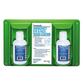 Boardwalk 54842 Emergency Eyewash Station with (2) 16 oz. Bottles (6/Kit)