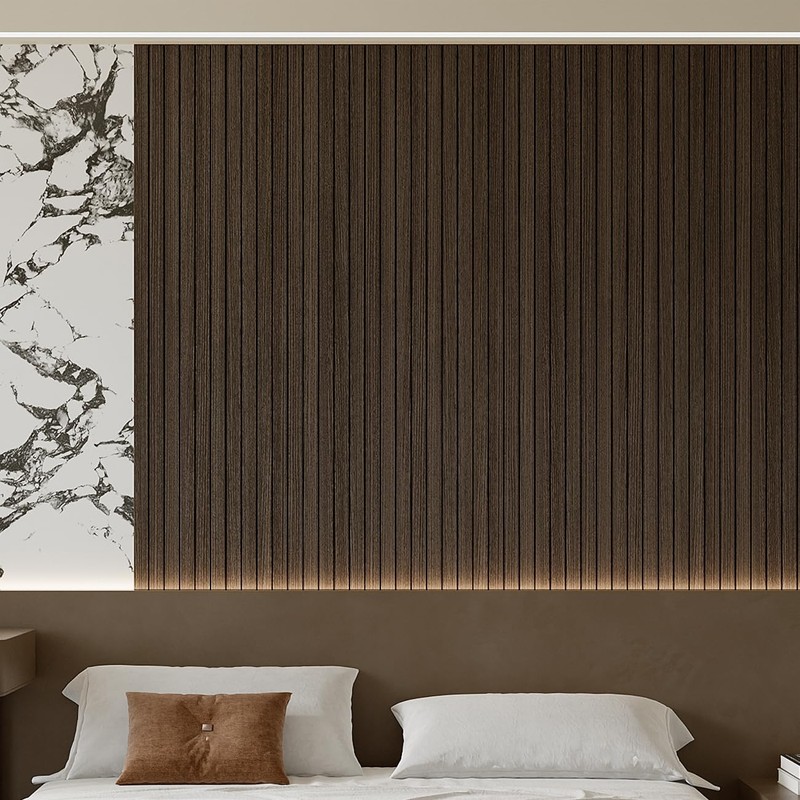 Yutianli PVC Slat Wall Panel Peel and Stick 118"x 15.7"