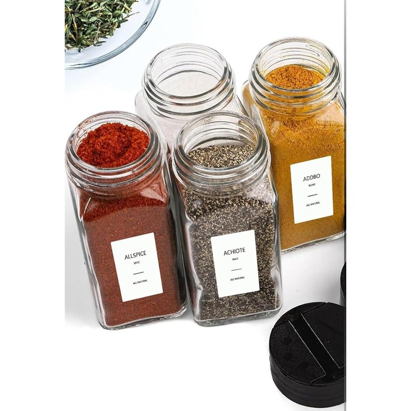 Labels for Food Containers,192 Pcs 36 * 50mm Kitchen Jar