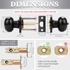 Probrico 10 Pack Round Privacy Door Knob(Thumb Turn Lock on