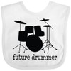 inktastic Future Drummer Baby Bib White E3ed