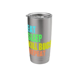 Funny men pest control exterminator exterminating job work Stainless Steel Insulated Tumbler