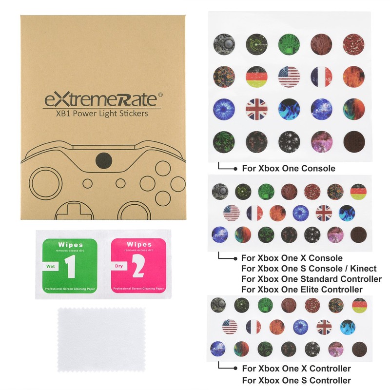 eXtremeRate 60 pcs Controller Console Custom Home Button Power Switch