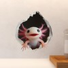 Axolotl Decal - Wall Hole Sticker with 3D Effect