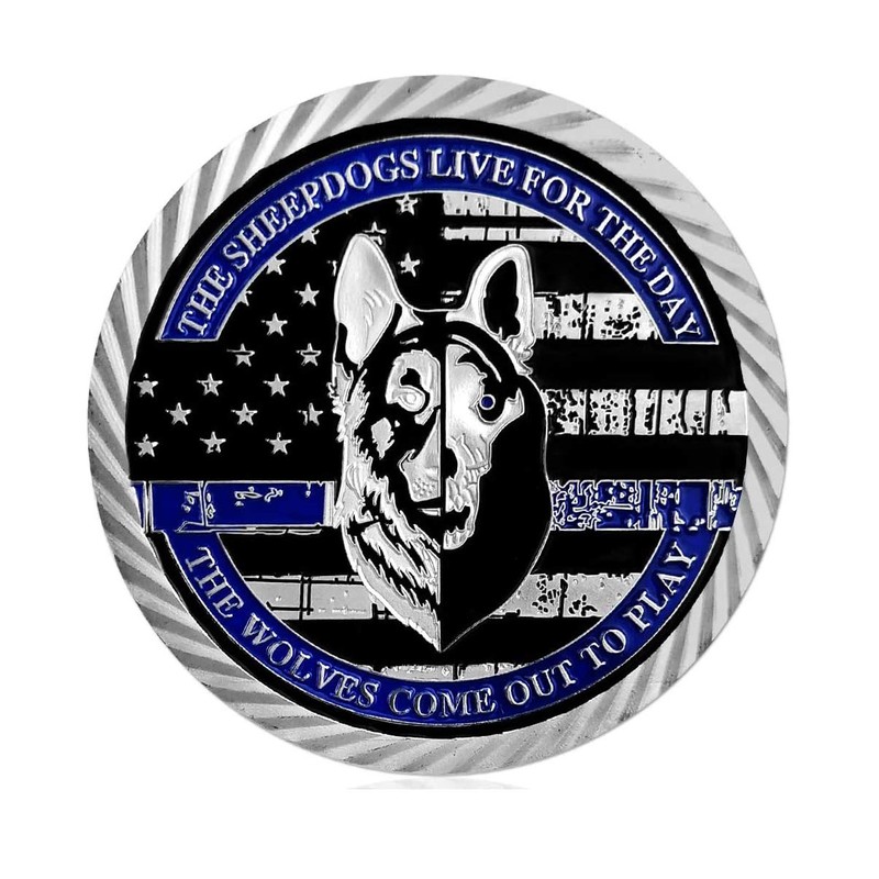 K9 Canine Police Military coinThin Blue Line Law Enforcement Officer