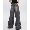 Lafaguw Baggy Jeans for Woman Men Ripped High Waisted Straight