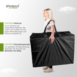 SHOGAZI XL Storage Bag for Cushions Made of Tear-Resistant Oxford Fabric, Waterproof, Heavy Loads up to 80 kg, Transport Bag for Folding Mattresses Sizes – 70/80/90 × 190/200 × 12 cm, Size: 91 x 37 x