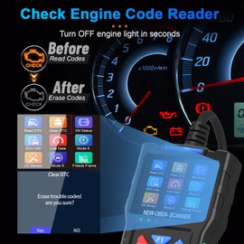 Check Engine Code Reader for Cars and Trucks, 2 in 1, Car Battery Tester, OBD2 Scanner Diagnostic Tool, Car Fault Scanner, T300