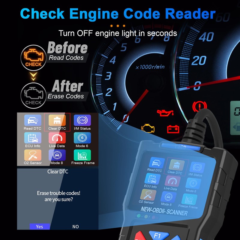 Check Engine Code Reader for Cars and Trucks, 2 in