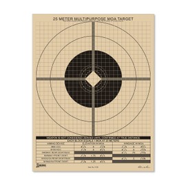 Rite in the Rain Weatherproof 25 Meter Target, 8.5” x 11”, Tan, MOA/Minutes of Angle Zeroing Target, 100 Sheet Pack (No. 9129)