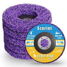 Szarint 5 Pack 4 inch Strip Discs Stripping Wheel for Angle Grinder - Rust Remover, Clean and Remove Paint Coating Rust Welds Oxidation (4" x 5/8")