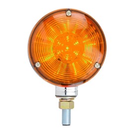 Grand general 4" DOUBLE FACE STAR AMBER/RED LED LIGHT 24 LED/SIDE #77611